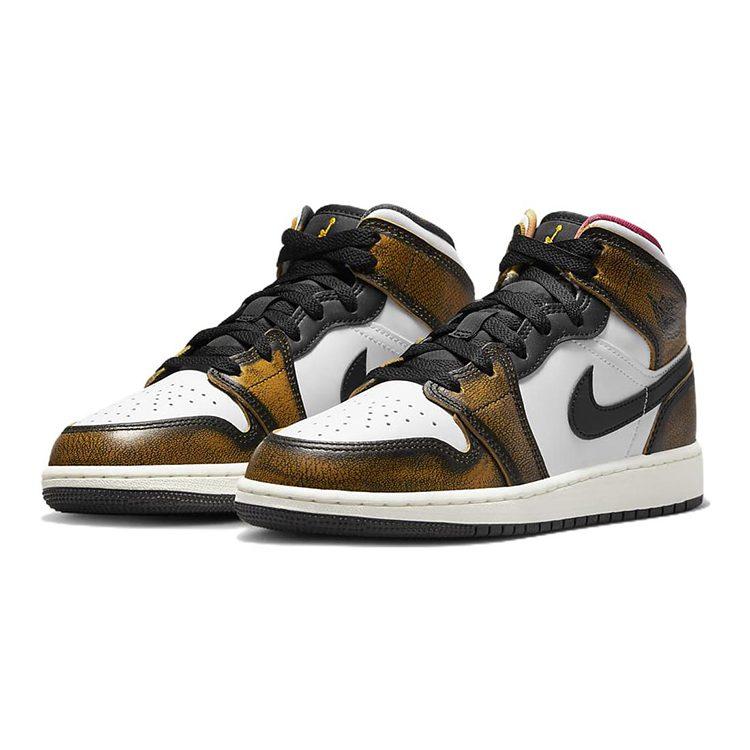 Jordan 1 Mid SE Оранжевый Стирающийся GS DQ8418-071