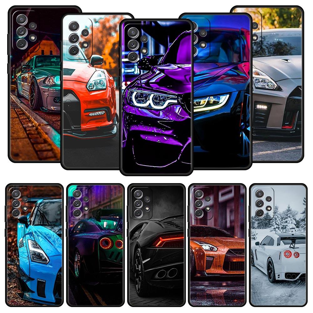 Синий, красный JDM спортивный автомобильный чехол для телефона для Samsung Galaxy A13 A51 A71 A41 A31 A21S A11 A03S A12 A32 A52 A22 A23 A33 A53 A73 5G чехол