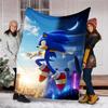 1 шт. Персонализированное фланелевое одеяло Sonic для улицы, Мягкое, Легкое, Персонализированное фланелевое одеяло, Цифровая печать,