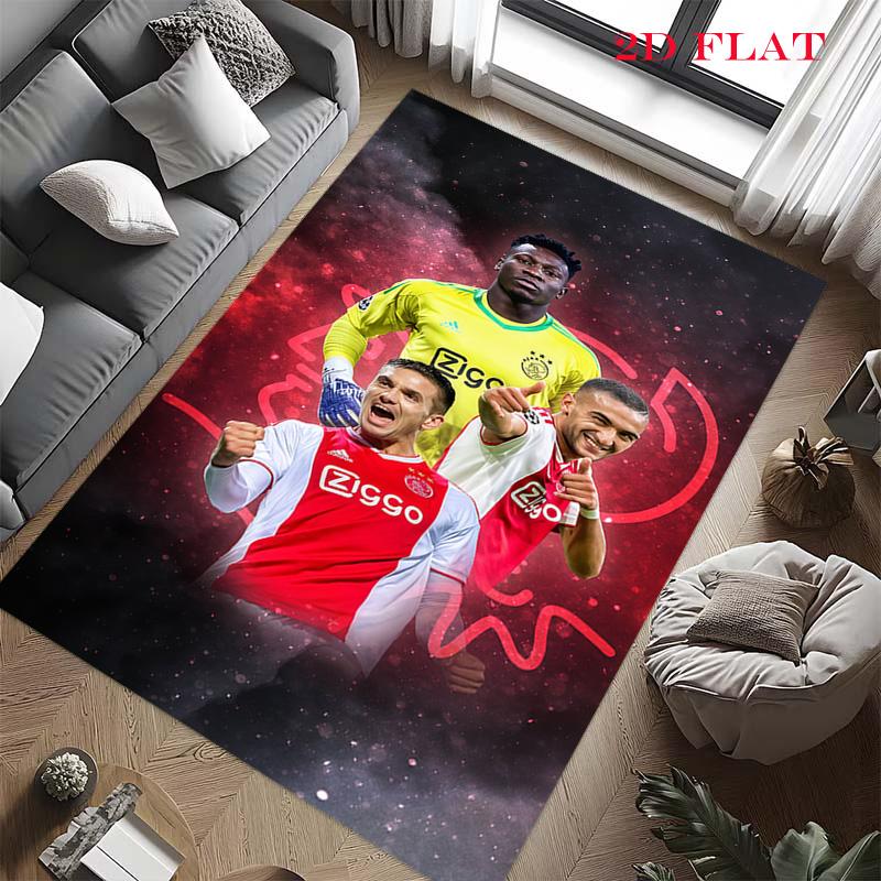 AFC Ajax logo Carpet Rug for Living Room Bedroom Home Sofa Decoration,Kids play Nonslip Floor Mat