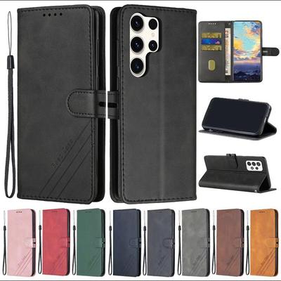 Для Samsung Galaxy S25 Ultra Чехол кожаный флип-чехол на Coque Samsung S 25 Ultra S25 Plus Чехлы для телефонов Магнитный чехол-кошелек