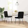 VidaXL Dining Chairs Set of 2 Black Velvet 4101086
