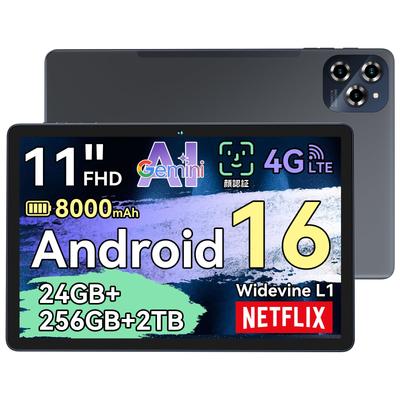 16-дюймовый планшет TABWEE Android 16 TF Widevine Netflix Prime Быстрый процессор 4G Идеально подходит для просмотра онлайн и использования с его большим 11-дюймовым планшетом Android,