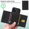 For iPhone 15 Magnetic Case BETOPNICE Leather Phone Cover Kickstand with Detachable Card Bag