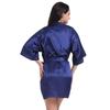 Women's Solid Color Short Silk Robe Bridesmaid Party Satin Robe Bride Wedding Pajamas Home Wear
