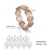 Rose Gold Pentagram Hollow Out Ring For Women Small Personalized Finger Ring Fashionable Exquisite Jewelry