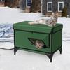 Отапливаемый домик для кошек, открытый, большой, защищенный от непогоды, зимний утепленный домик для кошек с дверью для побега, водонепроницаемый, теплый дом для диких бродячих кошек и кроликов
