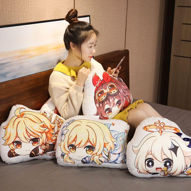 Genshin Impact Game Paimon Cosplay Plush Doll Pillow Stuffed Bed Cosplay Cushion