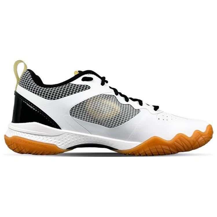 Li Ning Gladiator Удобные нескользящие износостойкие низкие кроссовки для бадминтона унисекс белые черные AYZT011-3