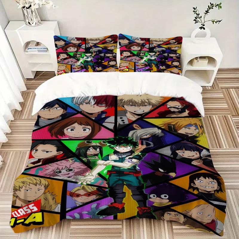 Heroic Adventures Unite Print 3Pcs Bedding Setduvet Cover With 2 Bedropillowcase Home Birthday Gift
