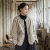Johnature Женские винтажные пальто с длинным рукавом в китайском стиле, зимние лоскутные пальто с карманами и пуговицами