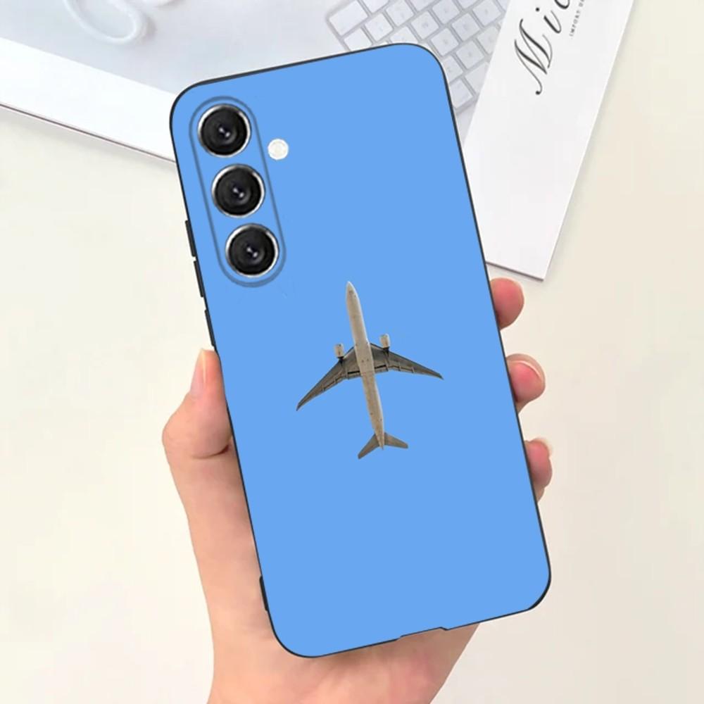 Чехол для телефона с изображением самолета Чехол для телефона для Samsung S25, S24, S21, S22, S23, S30, Ultra, S20, Plus, Fe, Lite, Note, 10, 9, 5G Черный чехол
