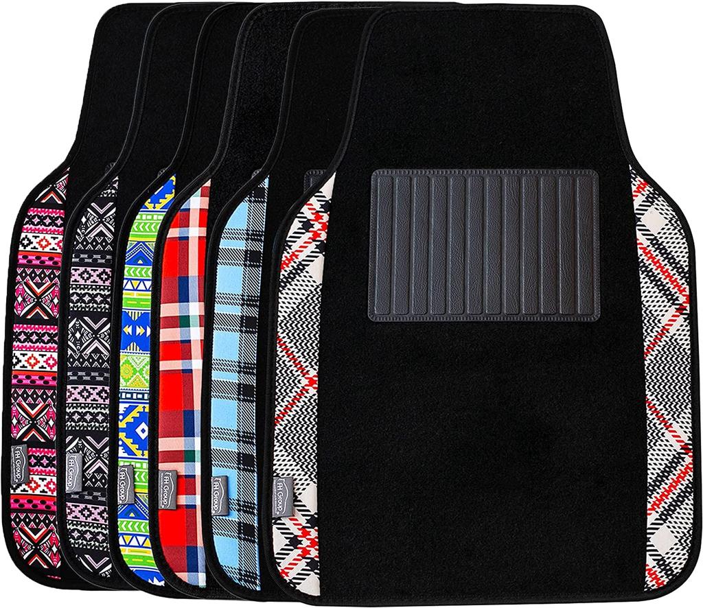 FH Group Group Green Car Floor Universal Mesa11 Southwestern Fits and 64 x 46 30 x 46 cm Imported from F14411MULTIGREEN (FH International) Mats, Fit,