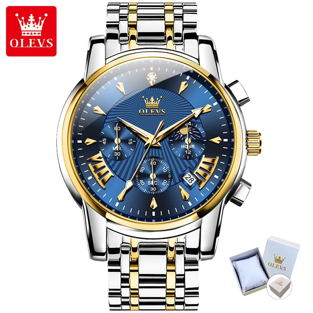 OLEVS Мужские часы Модные индивидуальные персонализированные водонепроницаемые ночные светящиеся кварцевые часы Мужские часы