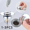 1-3PCS Bathroom Shower Sink Filter Plug, Hair Sink Filter, Kitchen Bathtub Plug, Rebound Press
