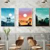 Винтажное искусство Живопись Фильм о путешествиях Винтажный минимализм Картина на холсте постер Пейзаж постер Настенное искусство Картины Домашний декор