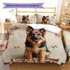 Dog&Bone Pattern Bedding Quilt Set Quilt Cover Pillowcase Home Decoration Birthday Gift (1 * duvet cover + 2 * pillowcase, without core)