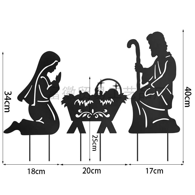 Знак-вставка в землю Металлический Крест для Садовой Декорации
