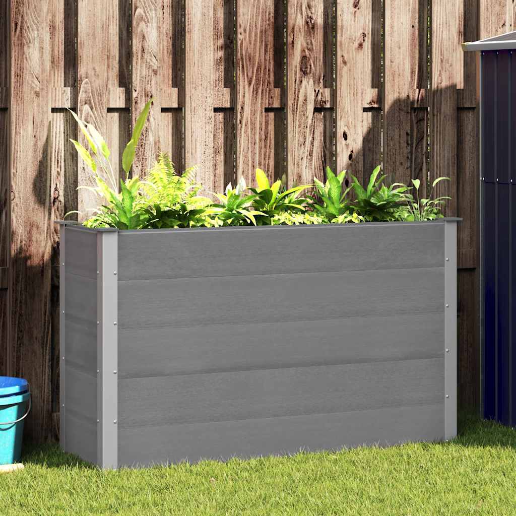 Garden Raised Bed WPC 150 x 50 x 91 cm Grey