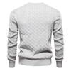 Men's Autumn Winter Solid Knitted Crew Neck Sweater Fashion Casual Deer Embroidery Pullover