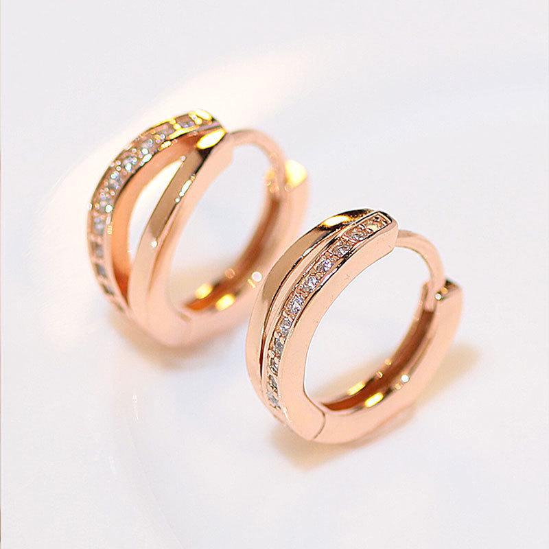 2024 Trendy Custom Earrings: 925 Sterling Silver, High-End Gold & Rose Gold Needle Style