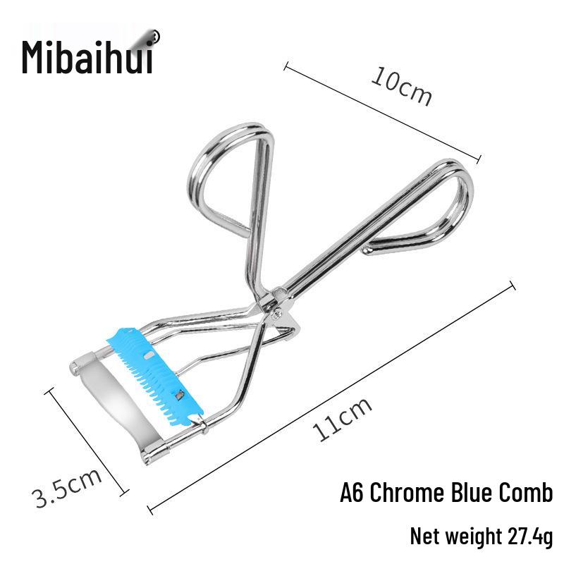 Heart-Shaped Wide-Angle Eyelash Curler with Comb - Makeup Tool for Curling False Lashes