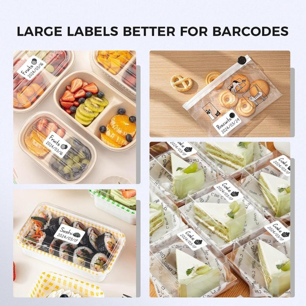 Label Maker Paper, Multi-Purpose 30x20mm Square Self-Adhesive For Mini Label Printer,1.18"x0.79"(30x20mm), 320Labels/Roll, Business Home