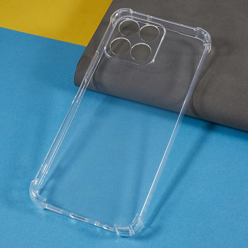 Противоударный чехол для телефона с углами для Honor X8 5G Прозрачная мягкая ТПУ накладка для телефона