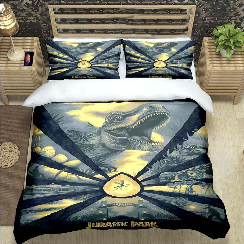 2025 Fashion Dinosaur J-Jurassic Park Print Bedding Sets Bed Supplies Set Duvet Cover Bed Comforter Set Bedding Set Luxury Gift