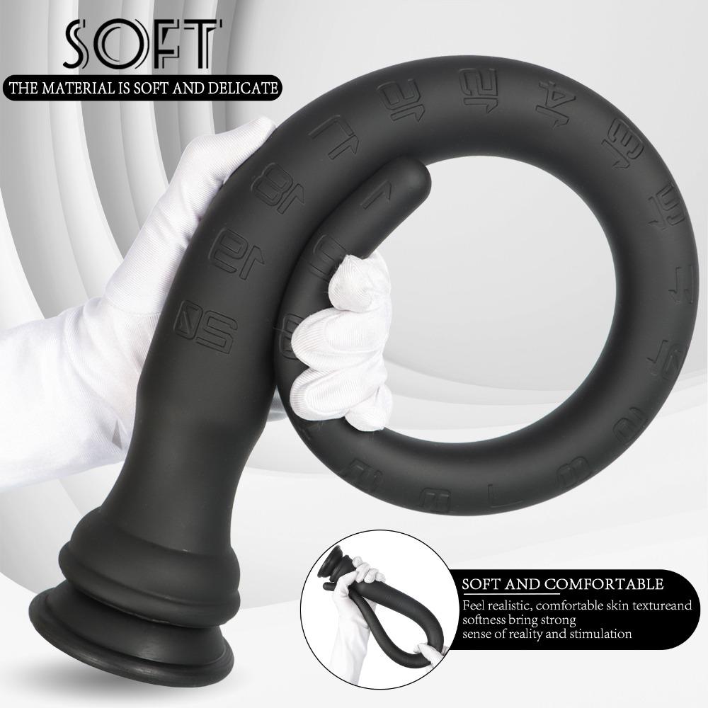 Очень длинный силиконовый анальный пробка-хвост со шкалой, гибкий, мягкий, безопасный, игрушка для взрослых для начинающих