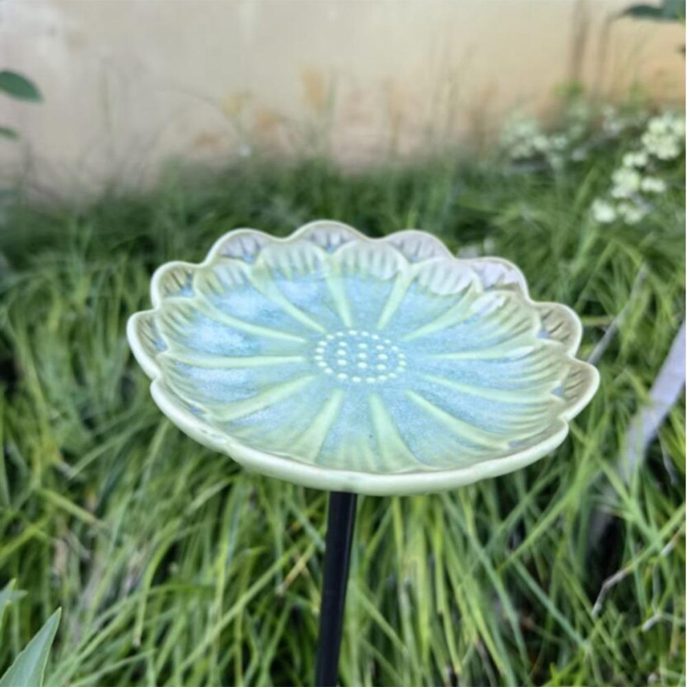Flower-Shaped Bee Watering Station Rust-resistant Butterfly Bee Mixer Bird Bath Bowl Backyard