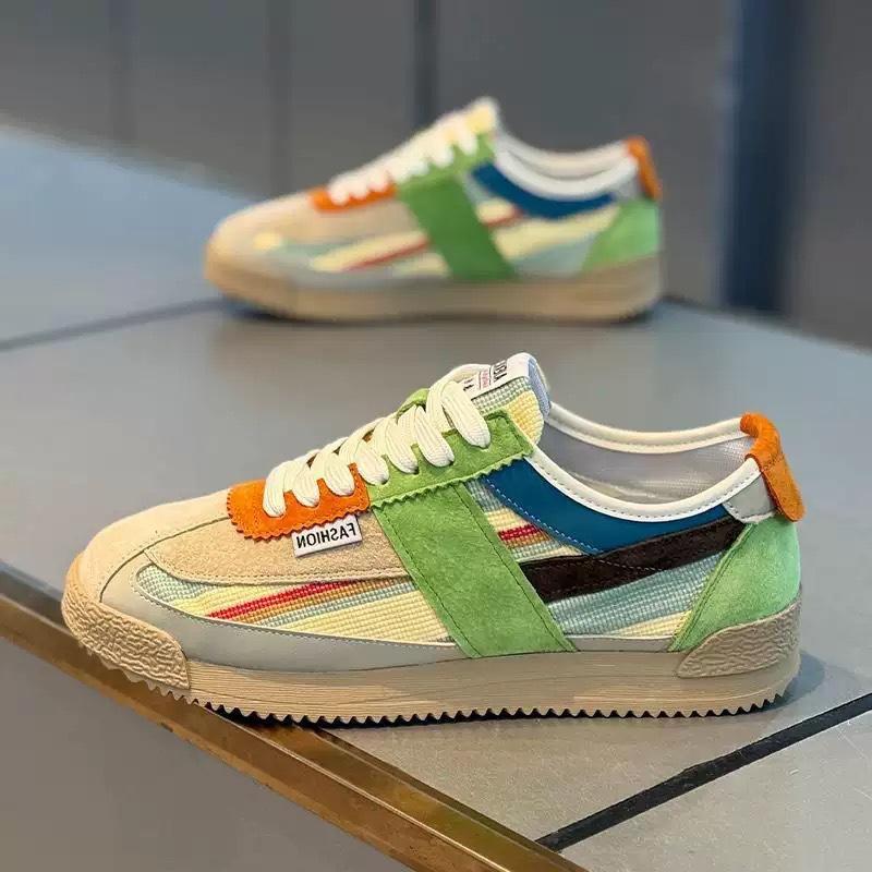 Мужская обувь 2025 весна и лето новая дышащая повседневная моральная тренировка обувь Форреста Гампа корейская версия универсальная цветовая схема высокой ценности пара бо