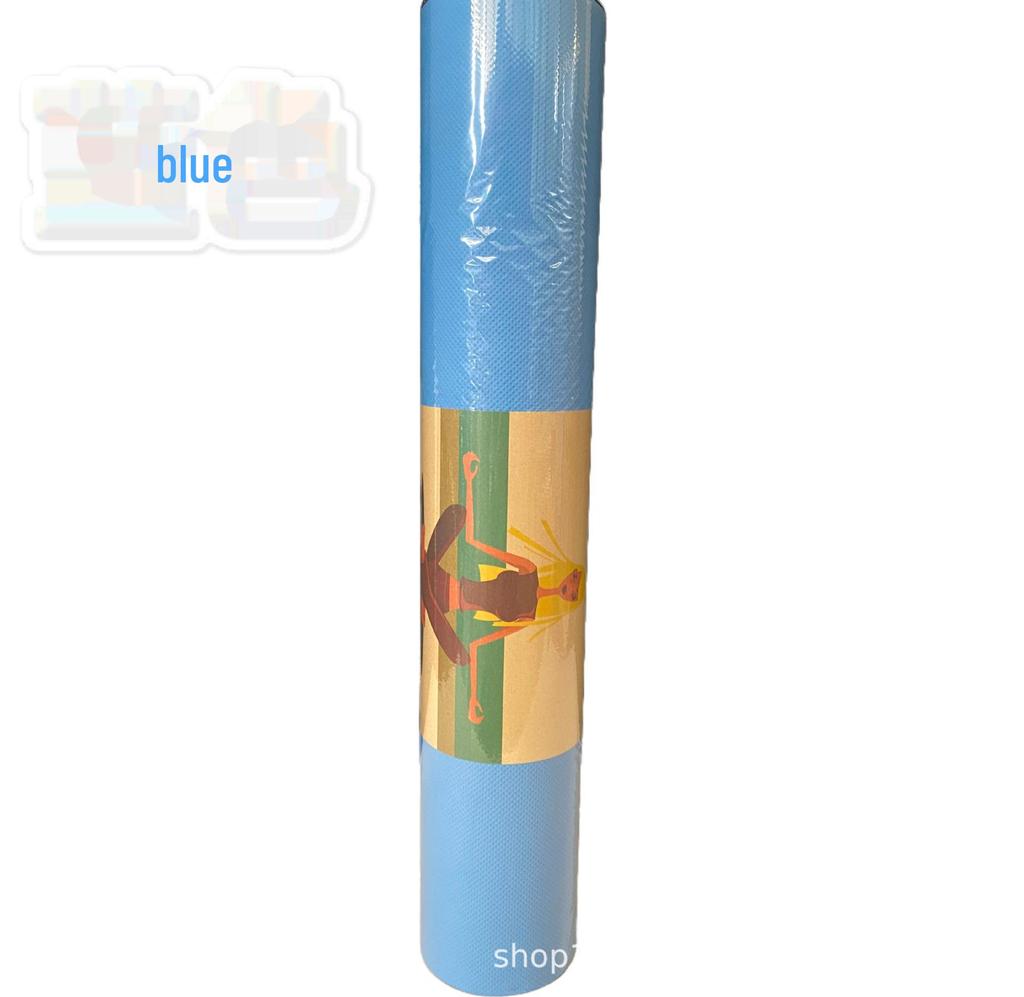 Коврик для йоги из нетоксичного материала EVA: Однотонный, нескользящий, плотный, экологичный, подходит для фитнеса, кемпинга или дома.