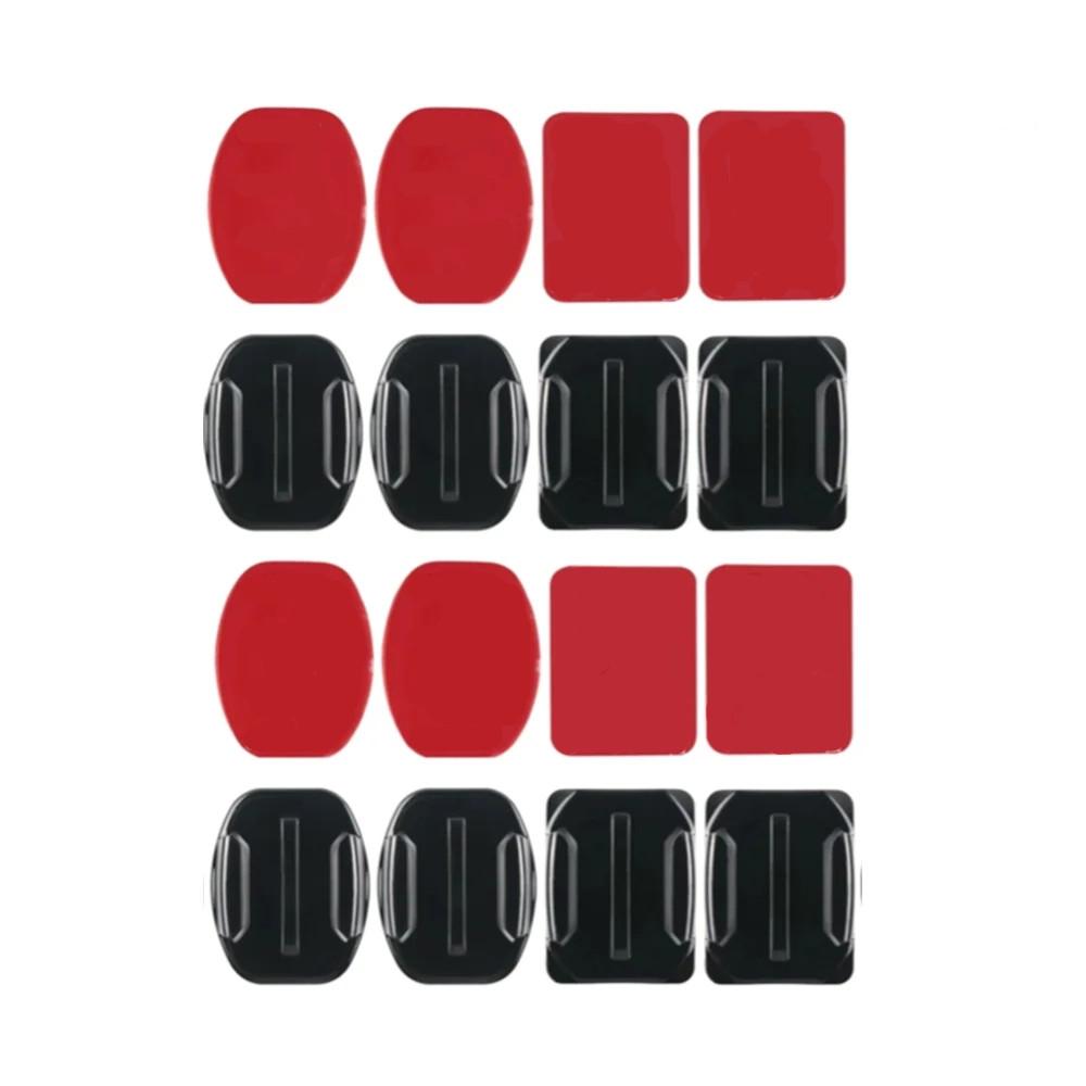 Adhesive Mounts For GoPro 13 12 9 8 7 5 Curved Flat Mounts Sticky Pads for Go Pro Dji SJCAM Action Camera Helmet Board Car