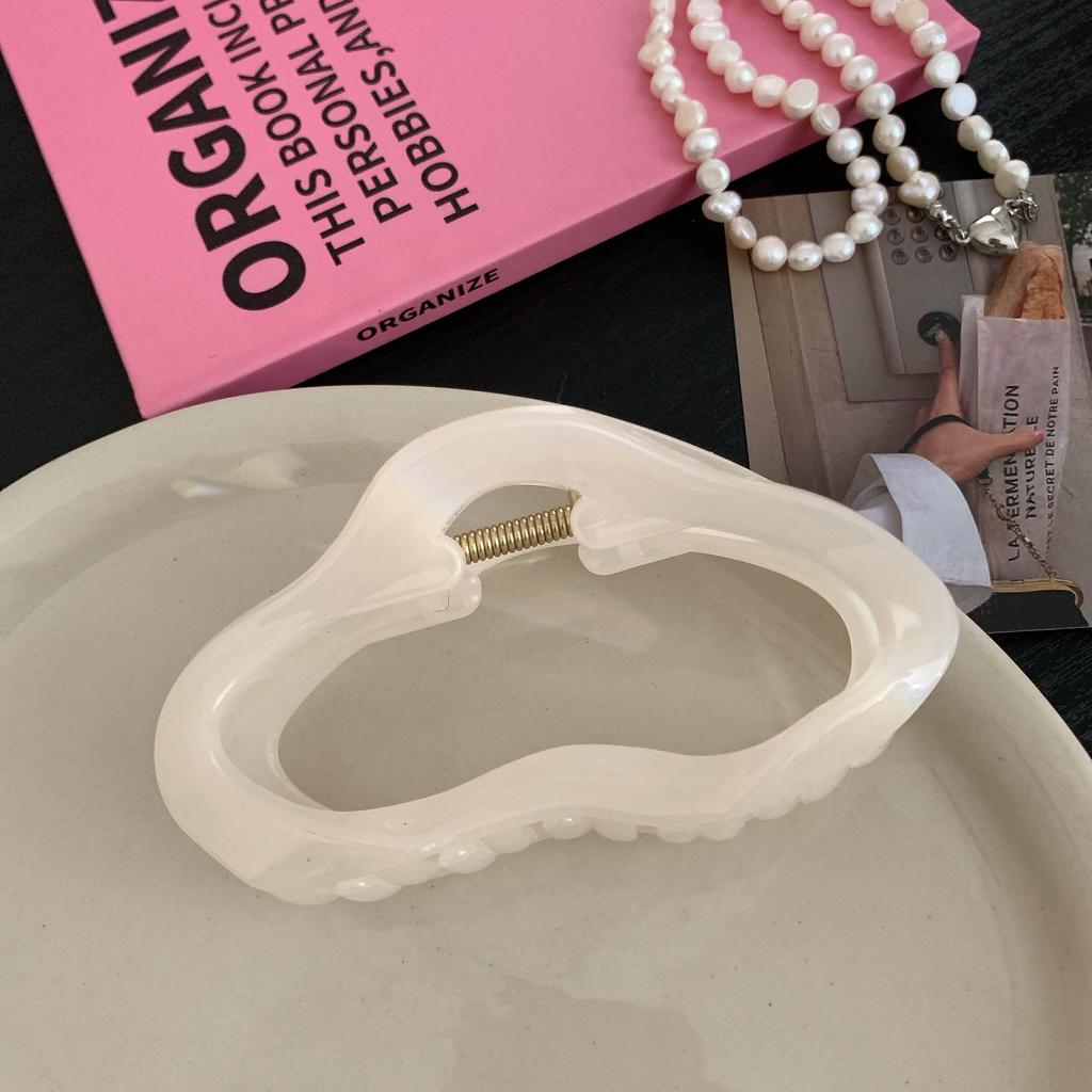 Синяя летняя заколка для волос Shark - простой, свежий стиль бежевый аксессуар