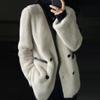 Women'S Fashion Faux Fur Long Coat Autumn And Winter Casual Warm Jacket