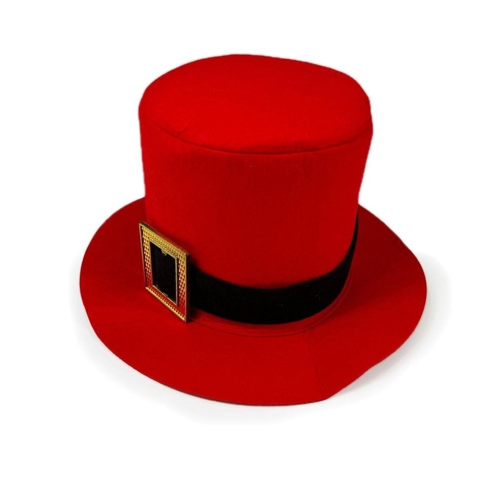 Black Belt Christmas Top Hat Red Cowboy Hat Simple Santa Claus Hat Party