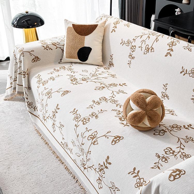 French Style Luxury Vintage Sofa Cover All Season Cat Scratch Proof Universal Slipcover Blanket