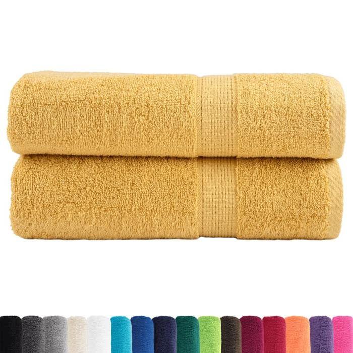 VidaXL Serviettes de Douche de Qualité Supérieure 2 pcs, Draps de Bain, Serviettes d'Invité, Serviettes de Salle de Bain 137284