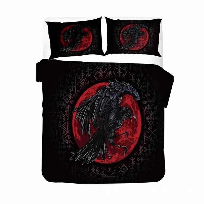 Viking Duvet Cover Collection Mjollnir Bedding Collection Scandinavian Folklore Motifs Northern Germanic Culture Comforter Cover Pillowcases