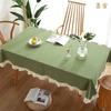 Vintage Ruffle TableCloths for Rectangle Cotton Flounces Table Cover for Kitchen Wedding Banquet Tabletop for Parties Christmas