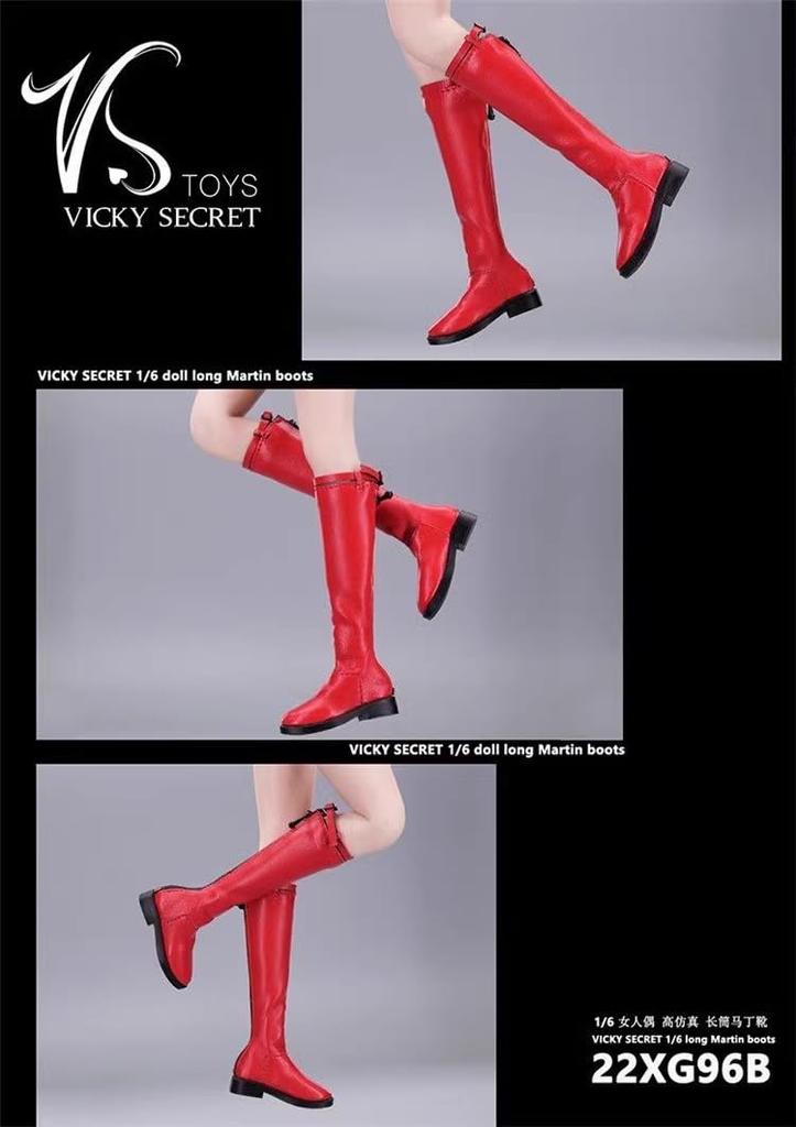Hobby Toys Figure Accessories Fits TBleague Body VSTOYS 22XG96 Fashion Sexy Beauty Genuine Leather Long Boots [TOYBARJAPAN] 1/6 / (Red B)