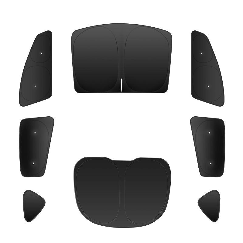 Tesla Model 3/Y Camping Privacy Sunshade with Suction Cups - Opaque, Anti-Peeping Side Panel