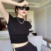 Hot Girl Half High Neck Short-sleeved T-shirt for Women In Summer Design Slim Sexy Slim Fit Inner Top Base Shirt