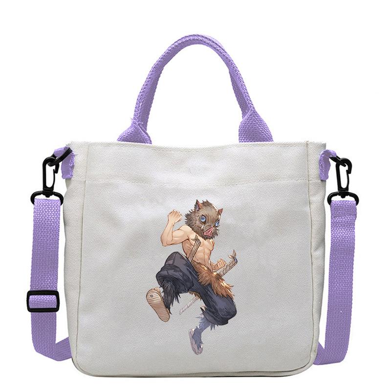 Demon Slayer: Kimetsu no Yaiba - Inosuke Hashibira Anime Print Canvas Bag for Commuter Shoulder Handbag KTB
