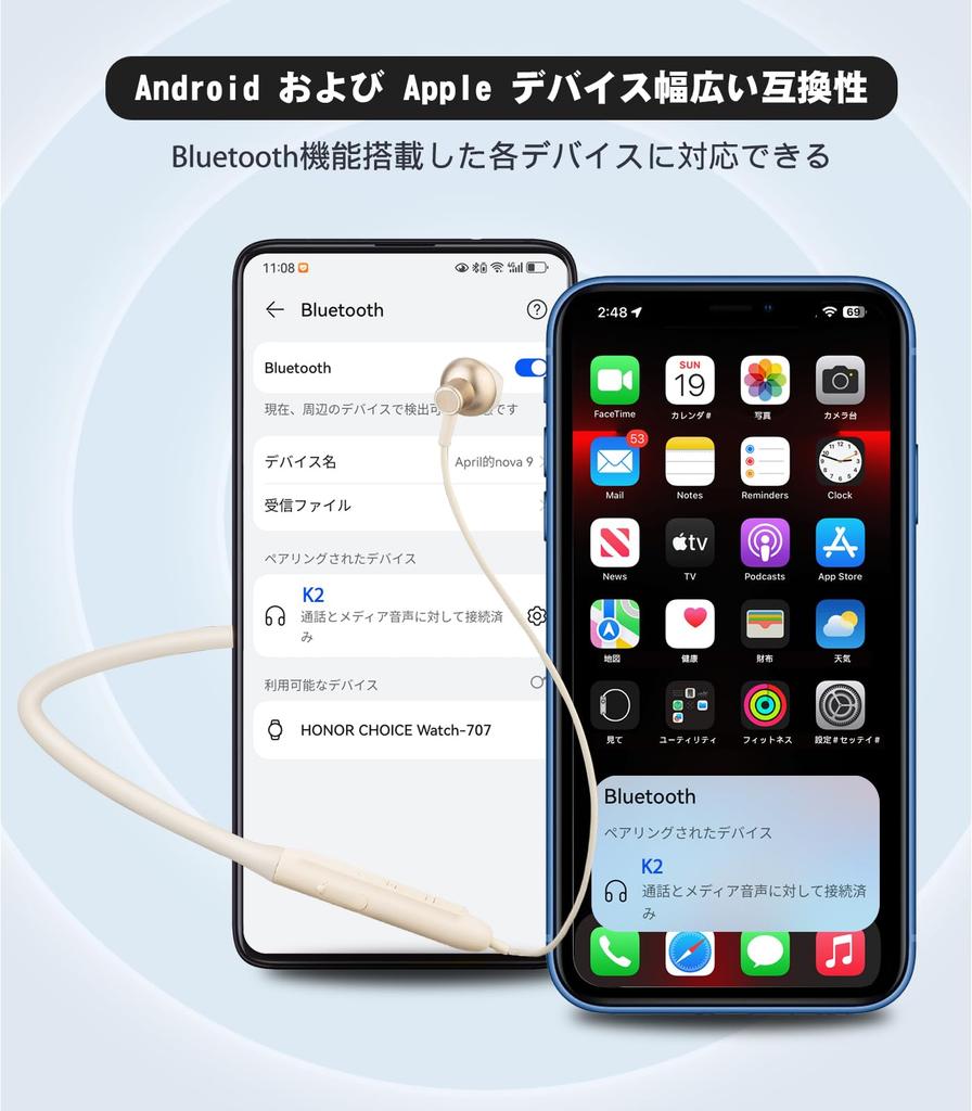 HQP шейный ободок Bluetooth беспроводные Bluetooth шумоподавление быстрая передача звука автоматические IPX7 технические стандарты совместимые с [Инновация 2025] наушники, вкладыши,