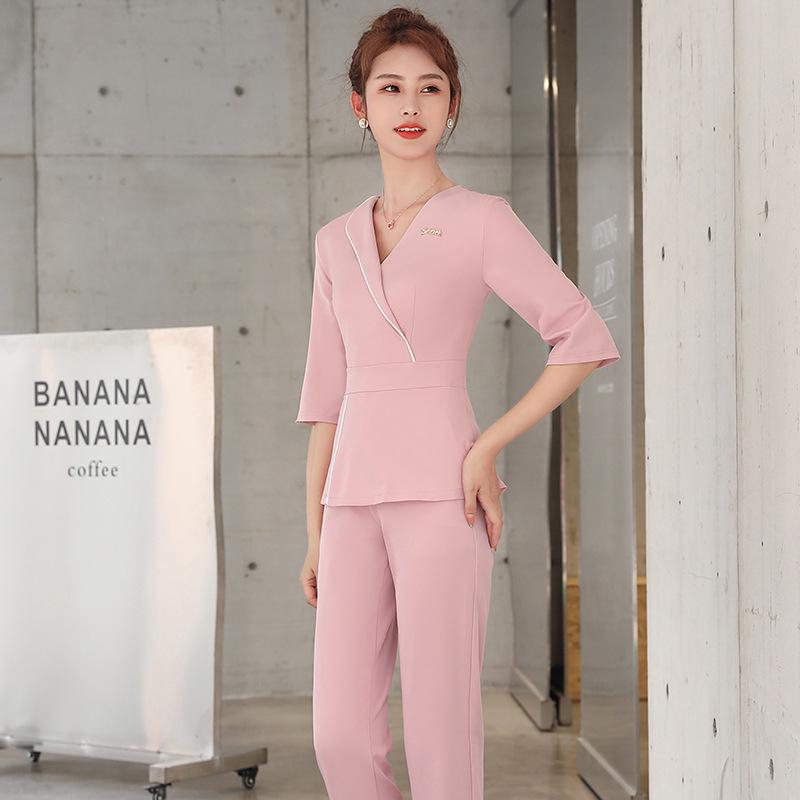 Women's Long Sleeve Beauty Salon Uniform for Health Club & Spa