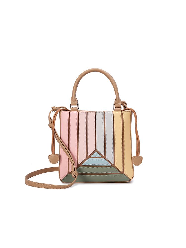 Трендовая сумка через плечо и мессенджер 2025 года с контрастной строчкой - Стильная плиссированная сумочка для женщин