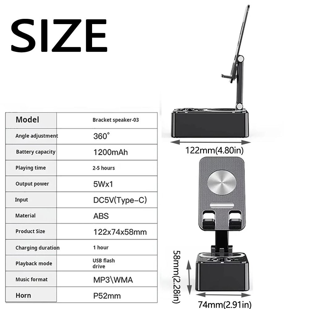 4-in-1 Phone Holder Stand Anti-Slip Pads Phone Holder with Microphone Video Meeting