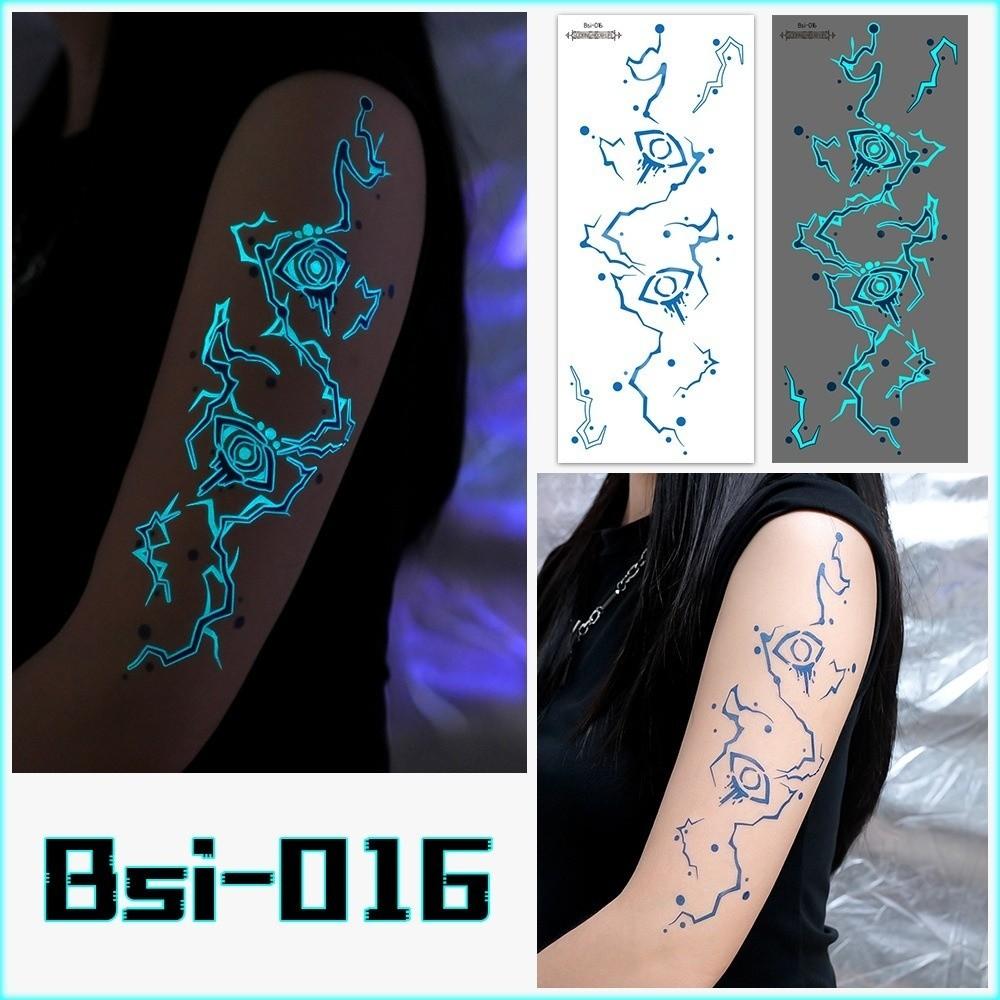 Glow In The Dark Luminous Tattoos Stickers Crack Mark Body Art Stickers Makeup